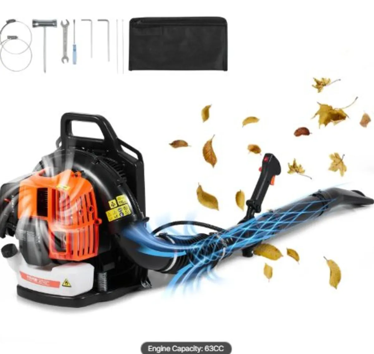 Backpack Leaf Blower,63CC 2-Cycle Gas Leaf Blower - Image 1
