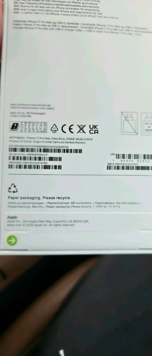 Apple Iphone 17 Pro Max 256GB IRISH - Image 3