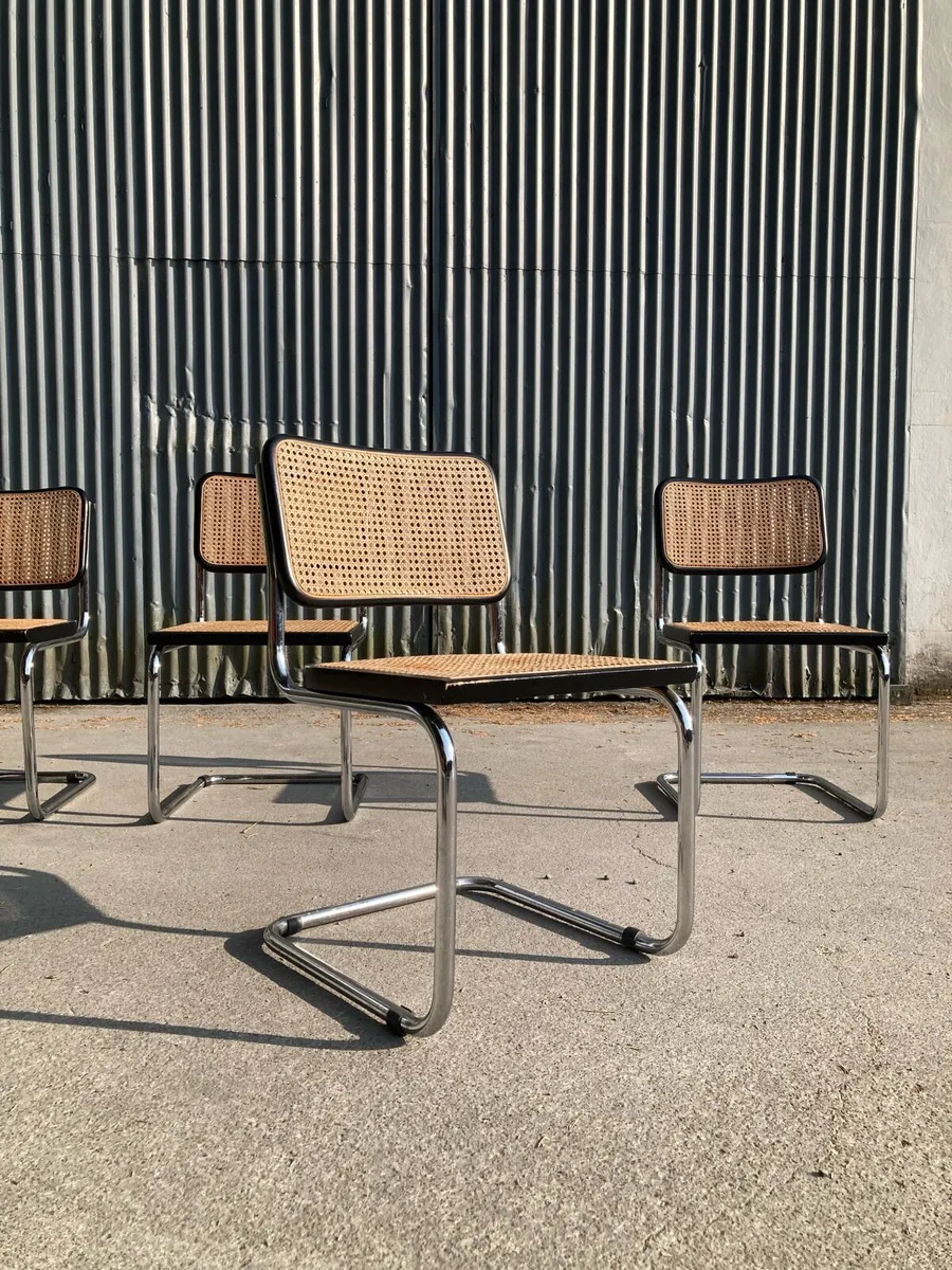 FOUR MARCEL BREUER B32 CESCA DINING ROOM CHAIRS - Image 1
