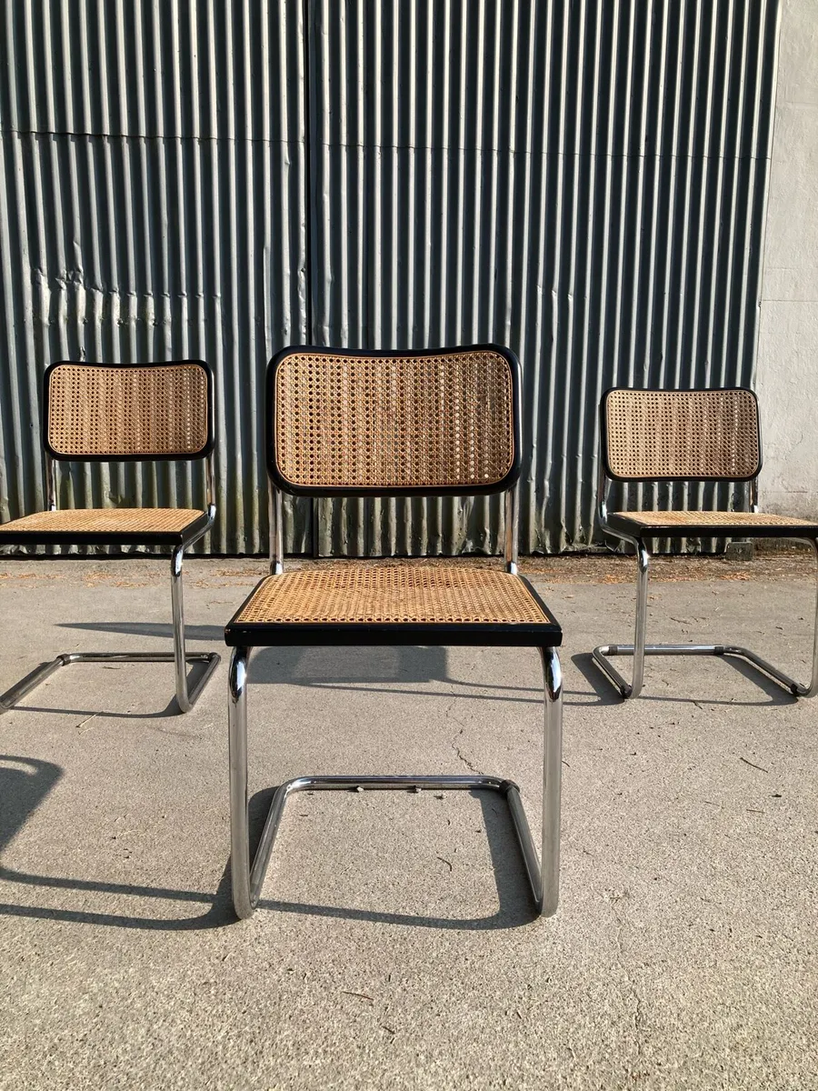 FOUR MARCEL BREUER B32 CESCA DINING ROOM CHAIRS - Image 3