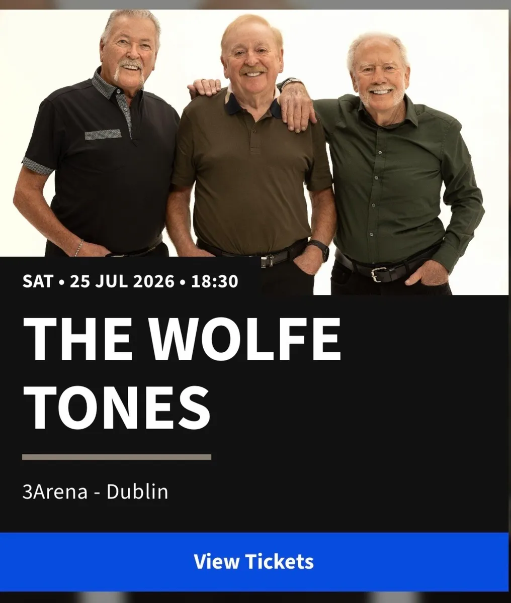 Wolfe Tones Tickets X 2