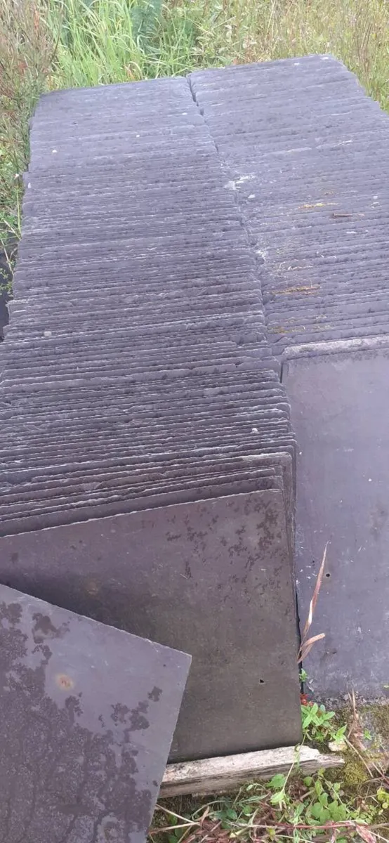 Bangor slates chimney pots floor ridge roof tiles - Image 1