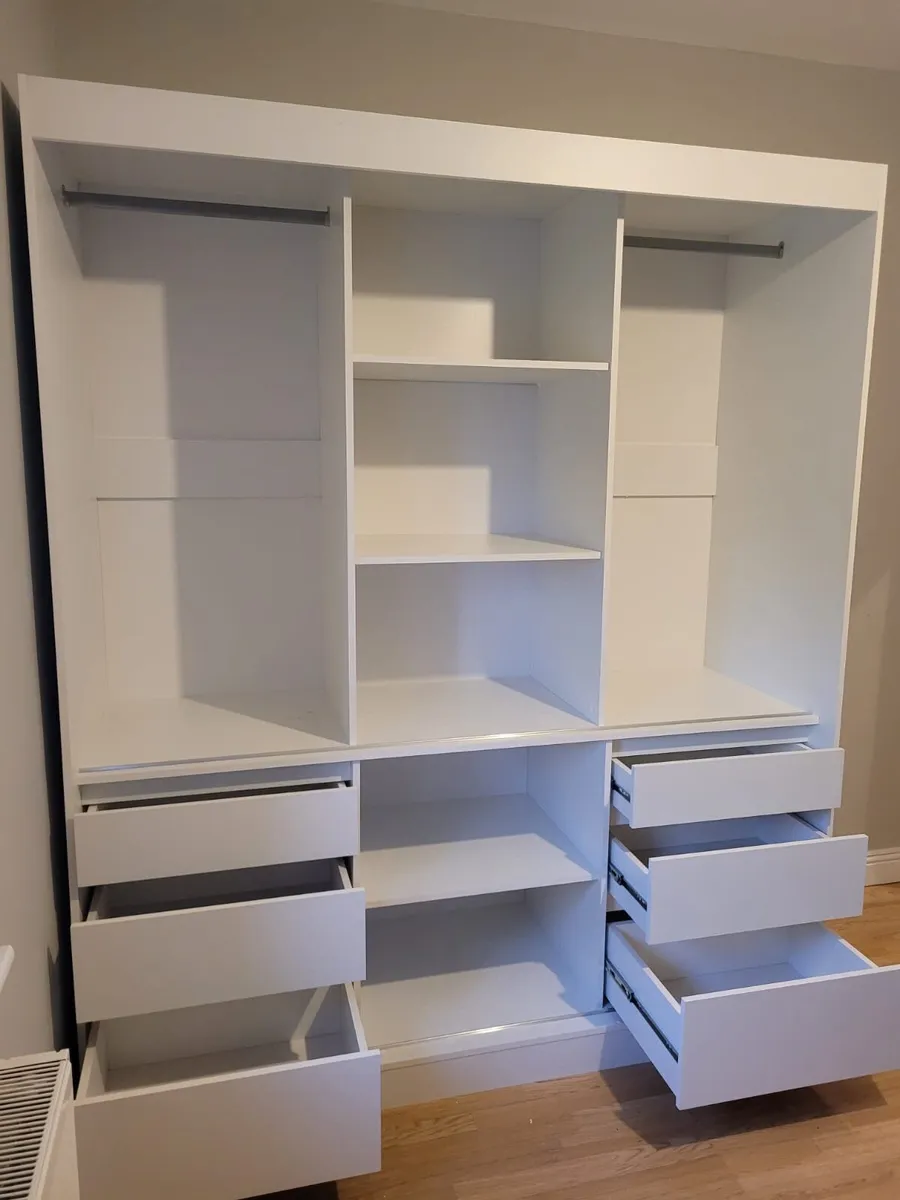 Wardrobe HAITI 180cm WHITE - Image 4