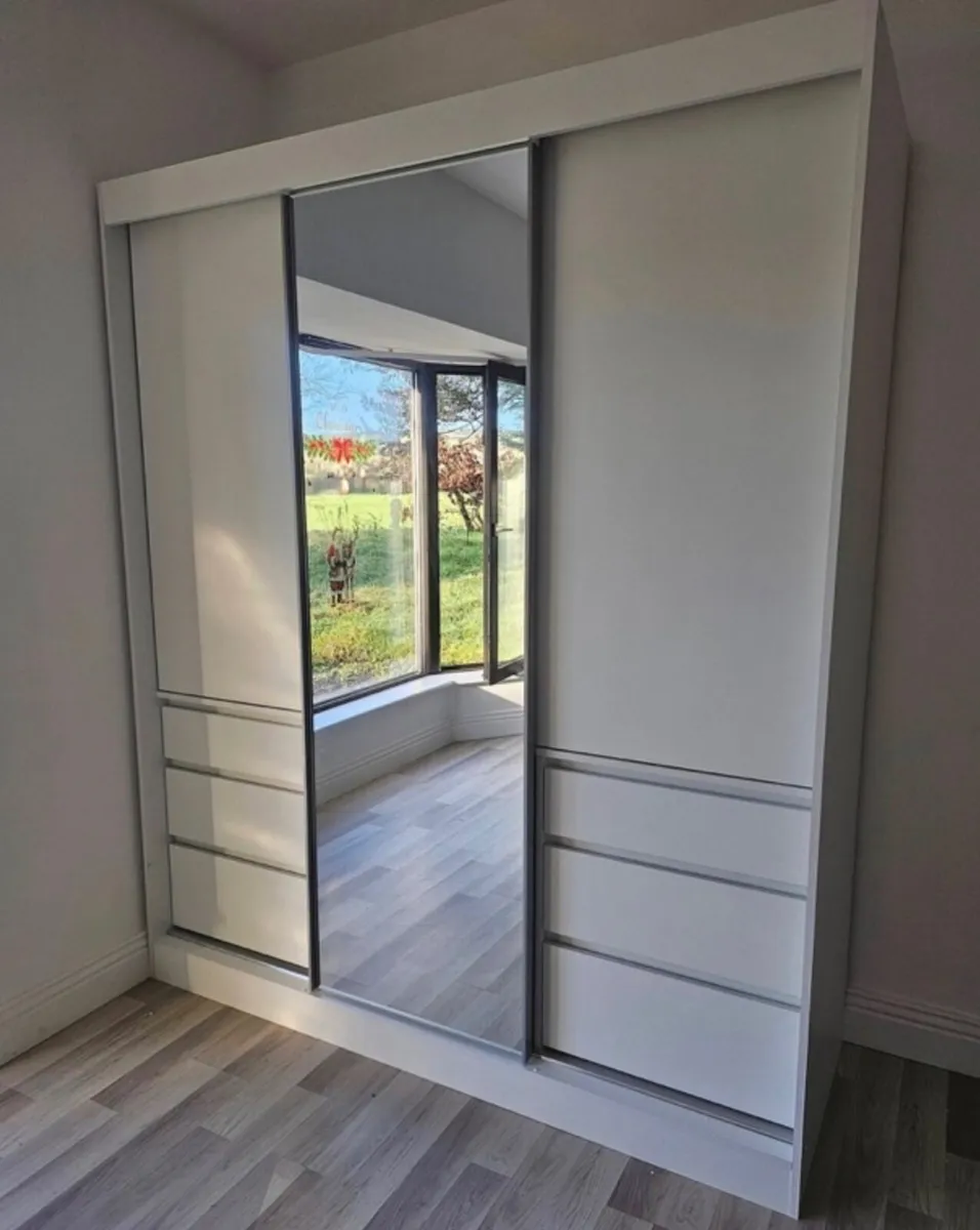 Wardrobe HAITI 180cm WHITE - Image 1