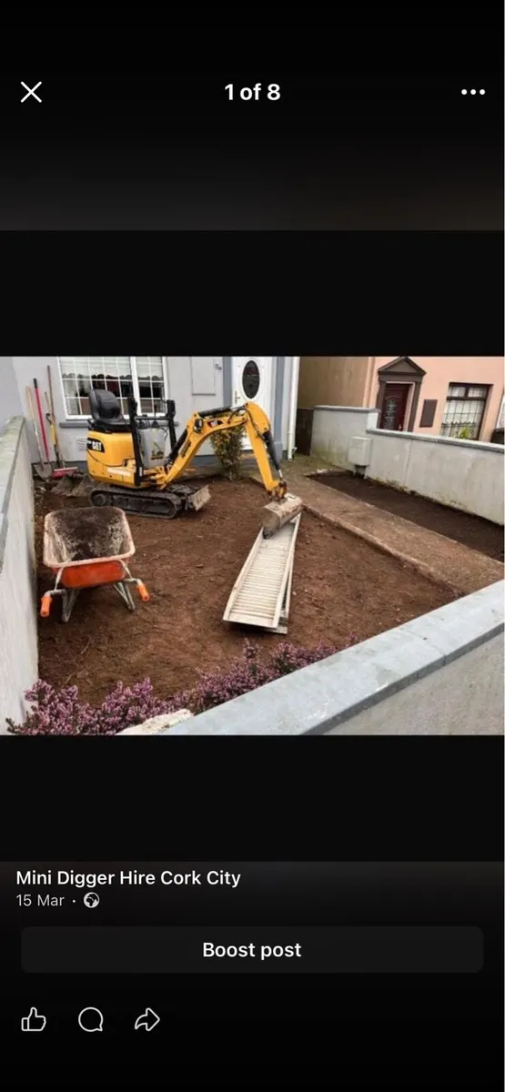 MINI DIGGER HIRE CORK LANDSCAPING CONCRETE CORK - Image 3
