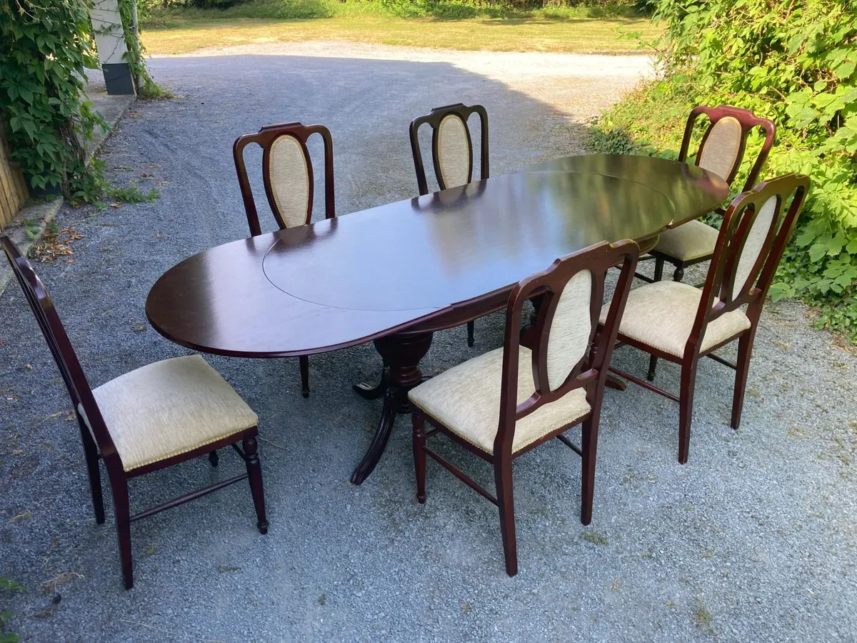 Extendible Dining Table and Chairs - Image 2