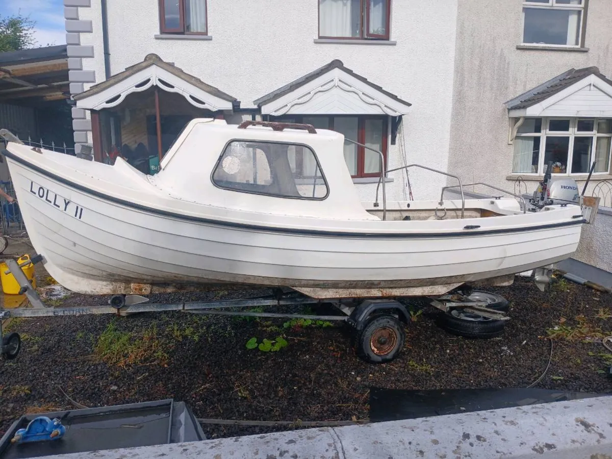 Orkney 16ft longliner boat engin and trailer - Image 1