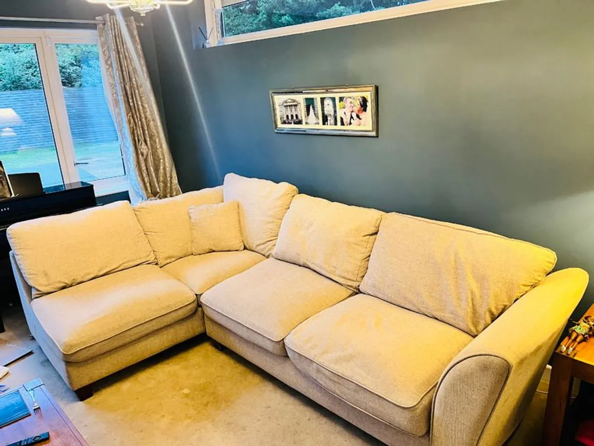 Cream Corner Sofa - Image 1