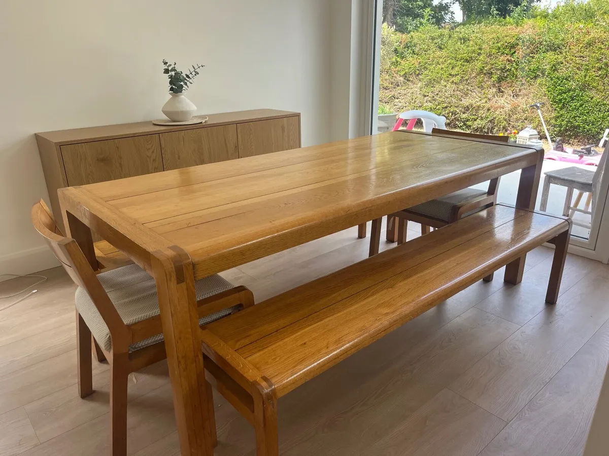 Solid Oak Dining Table - Habitat - Image 4