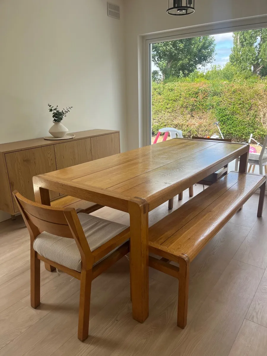 Solid Oak Dining Table - Habitat - Image 1
