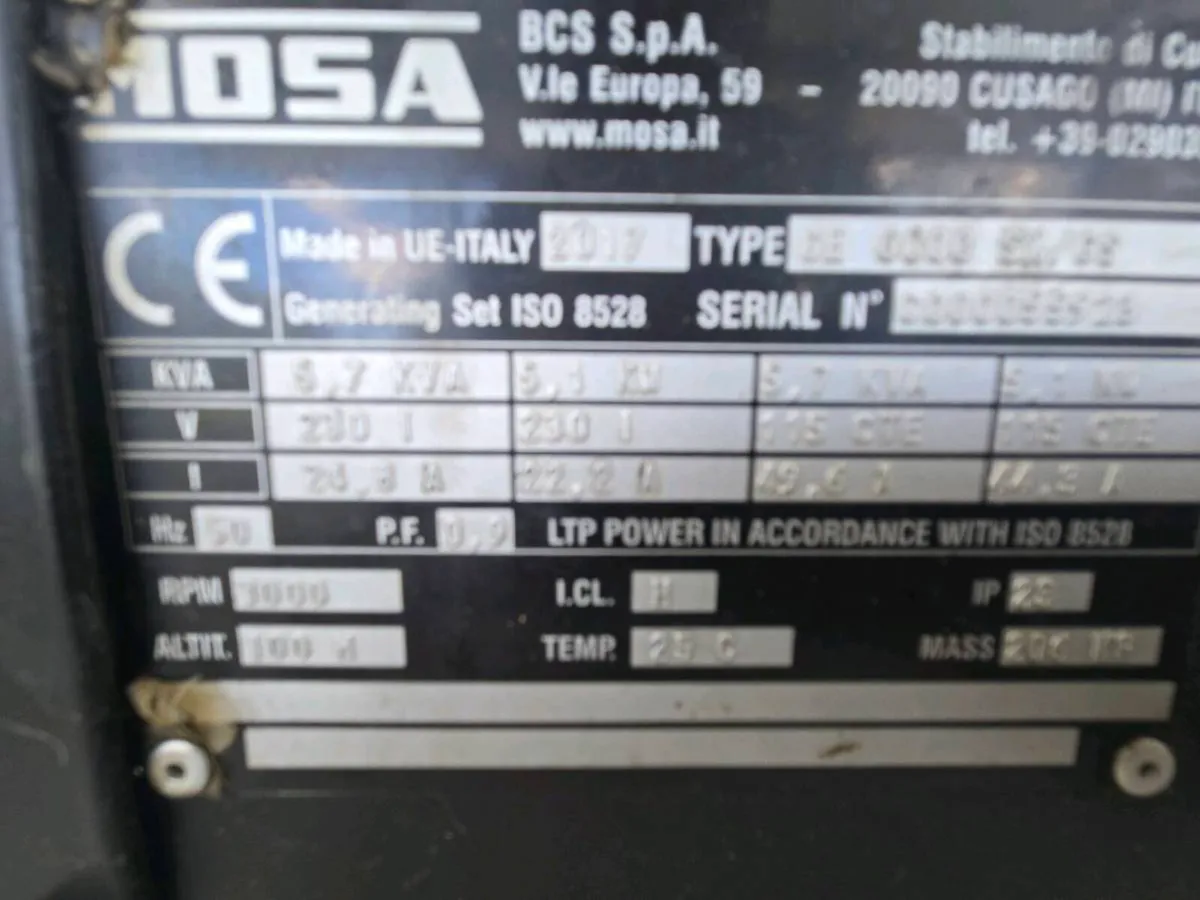 6kva Mosa generator - Image 4