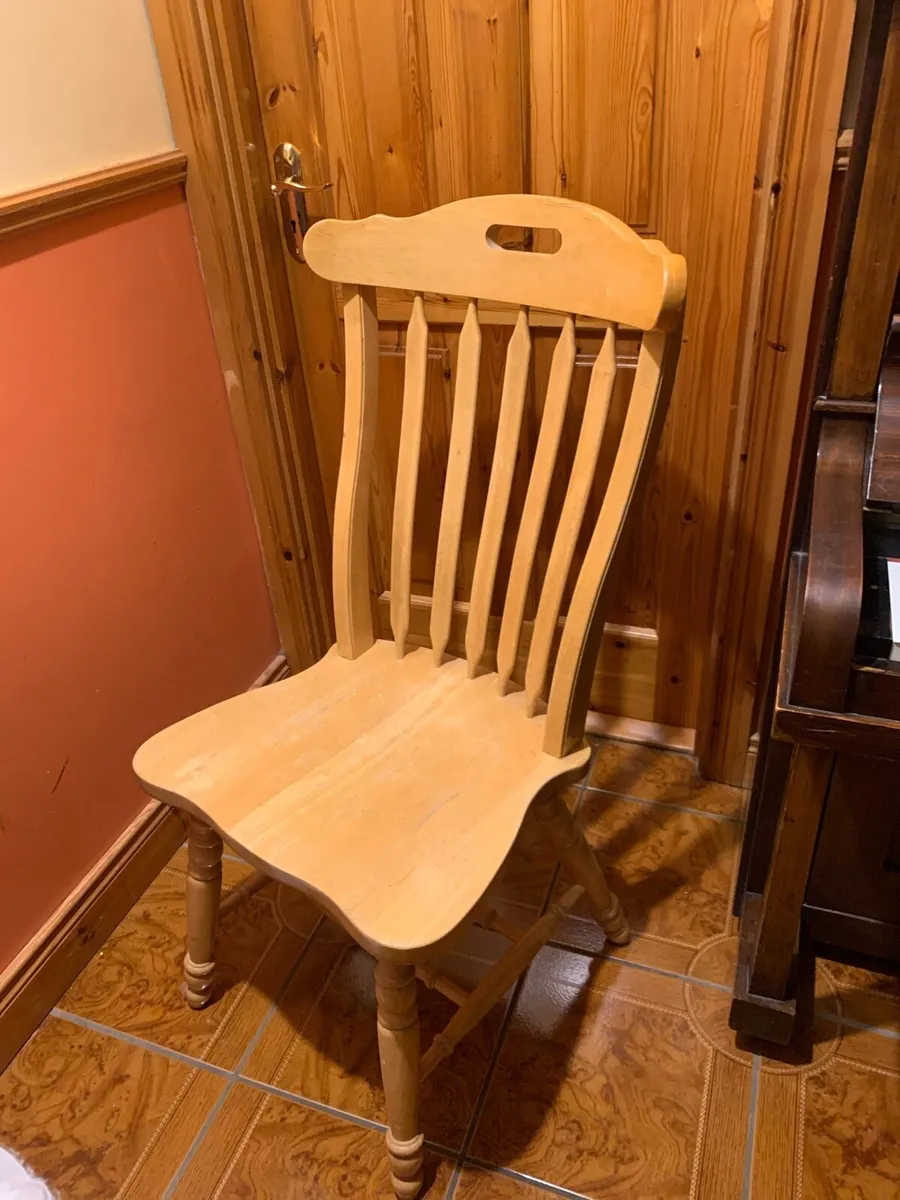 4 Wooden Kitchen Chairs - Image 2