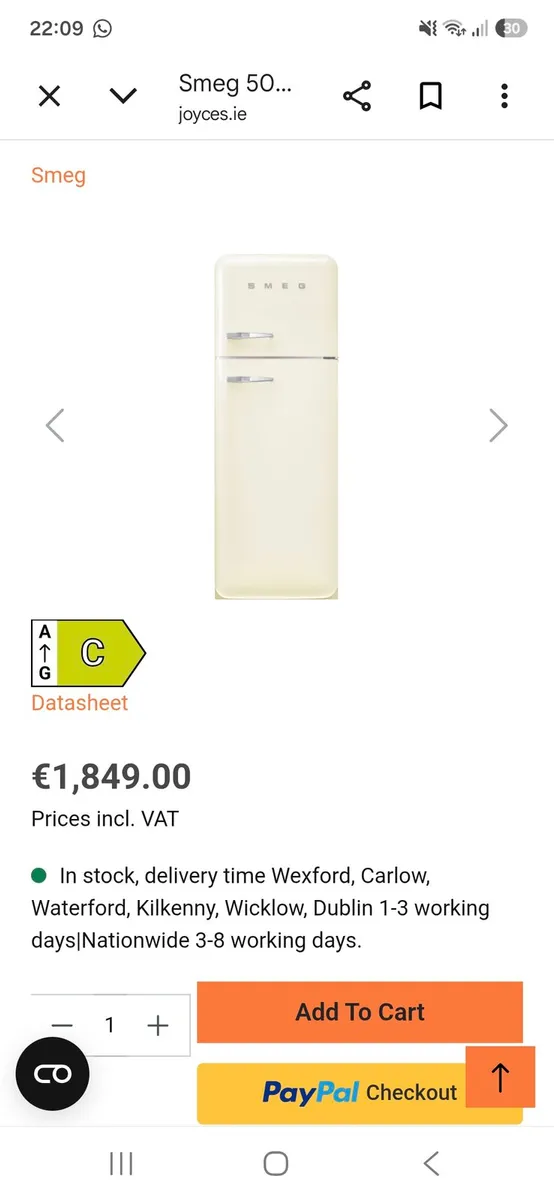 Smeg fridge freezer - Image 3