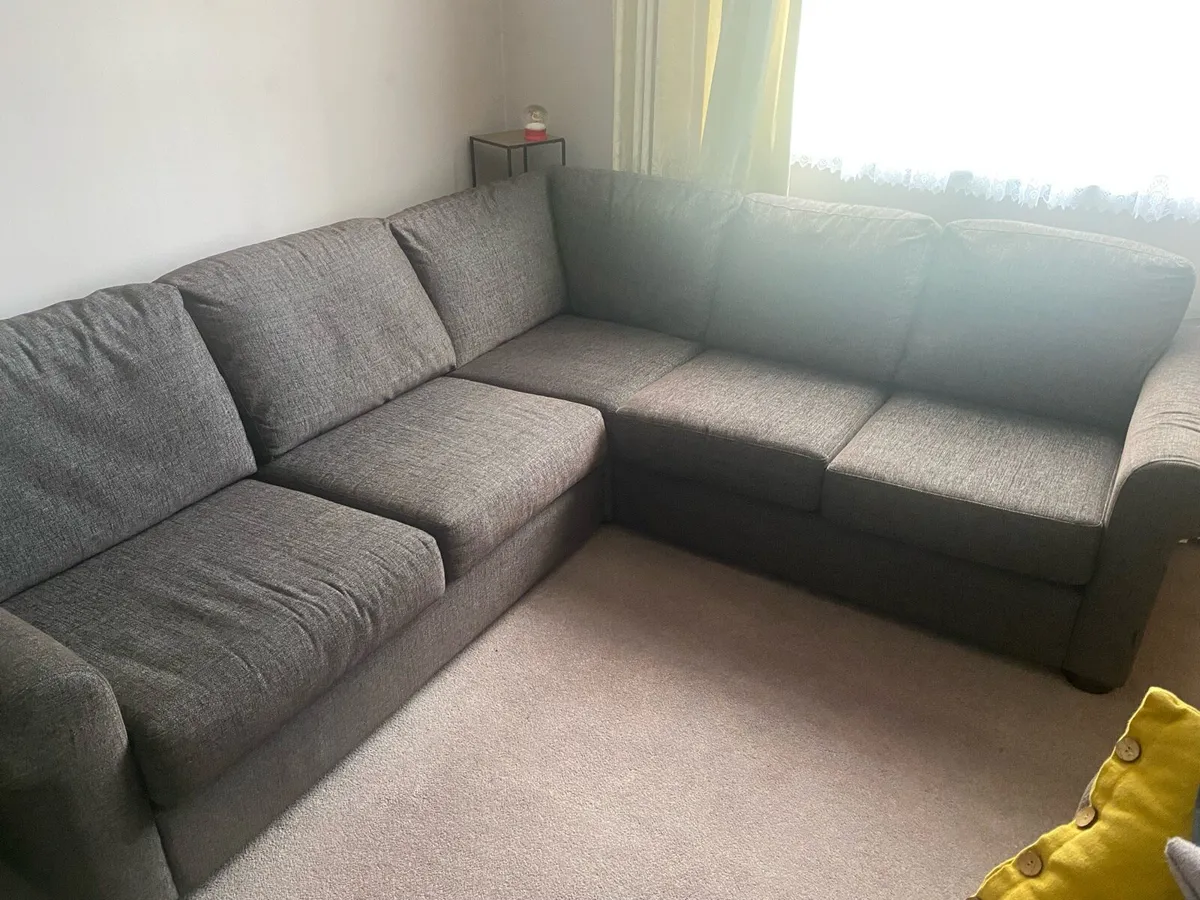 L shaped brown sofa - Image 2
