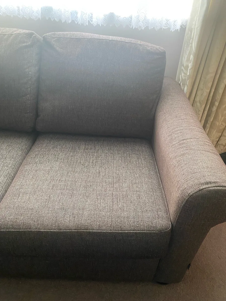 L shaped brown sofa - Image 3