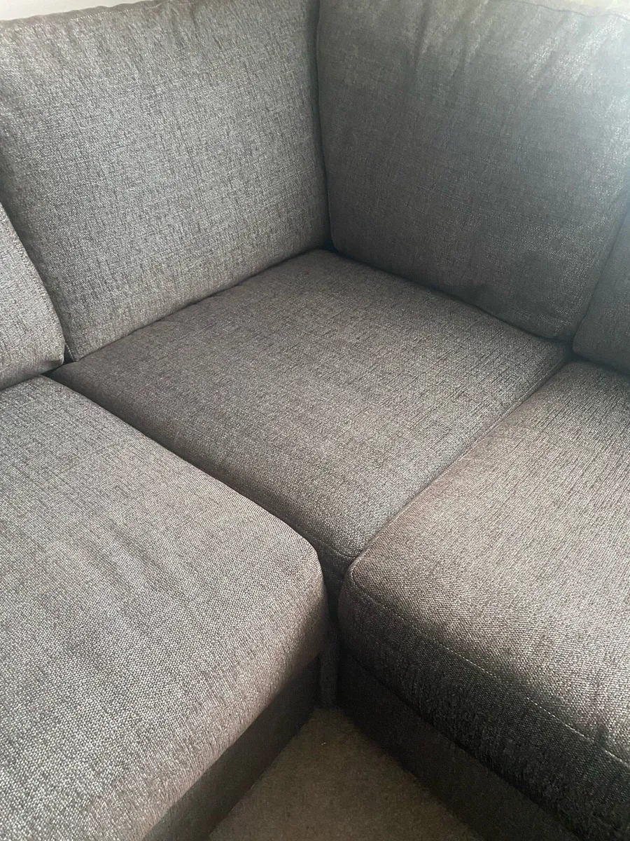 L shaped brown sofa - Image 4