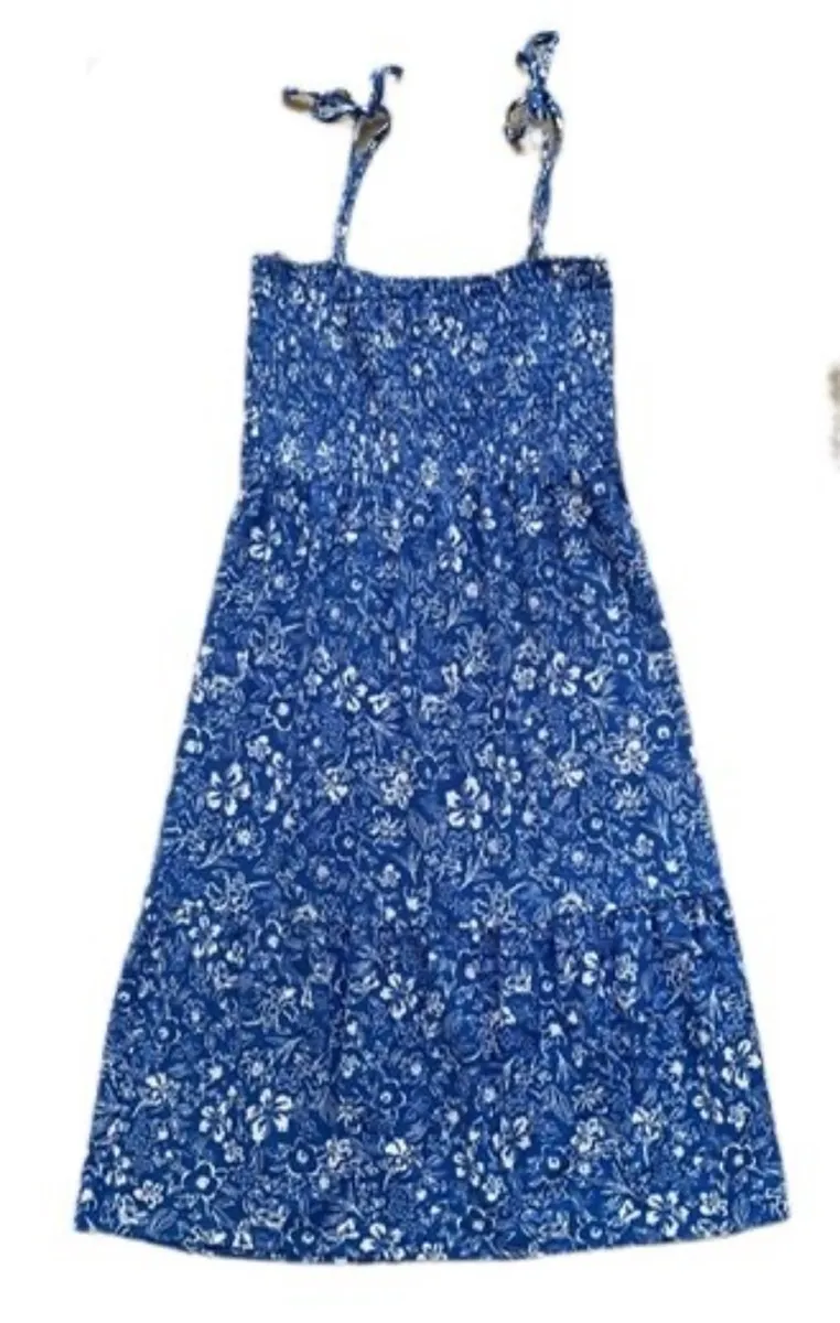 NEW blue and white ditsy floral smocked sundress - Image 2