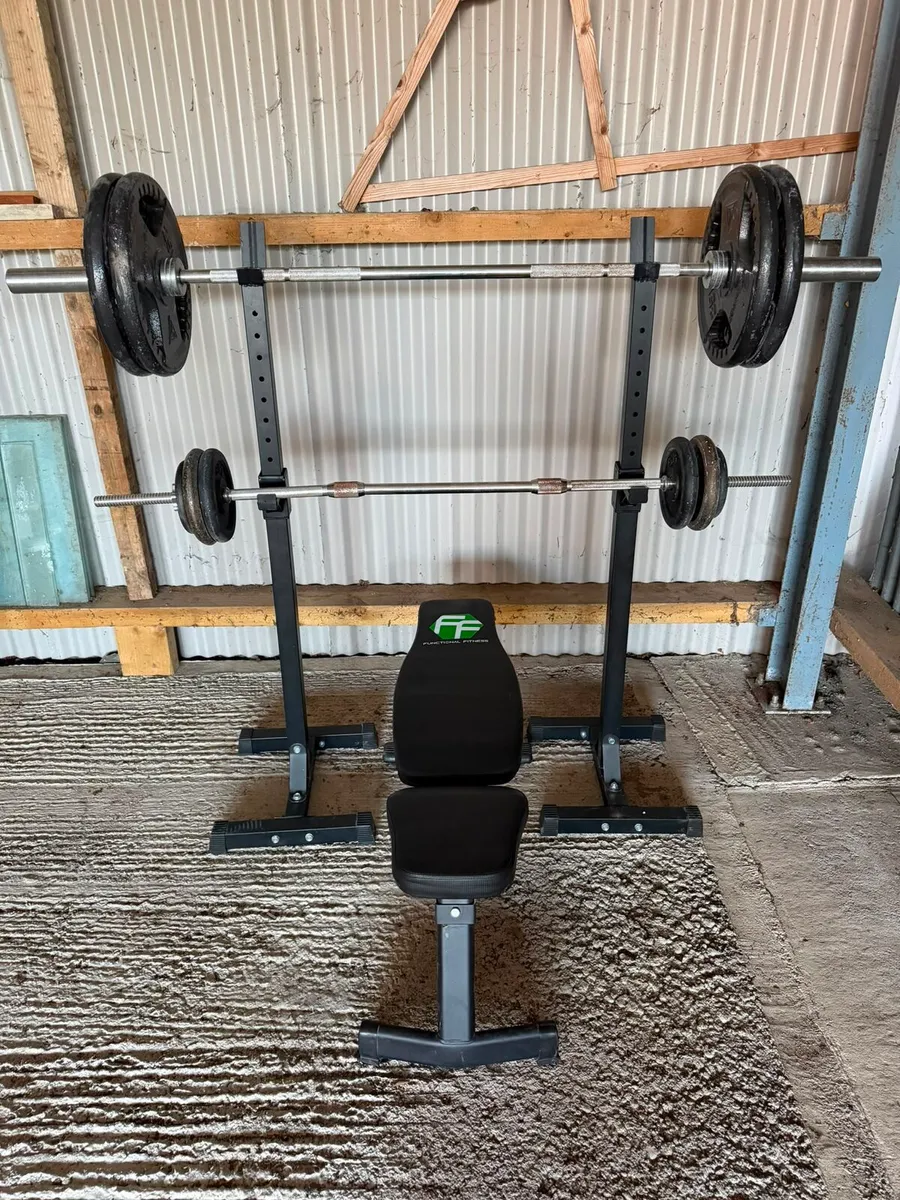 Gym setup including Bench, Squat rack and Weight - Image 2