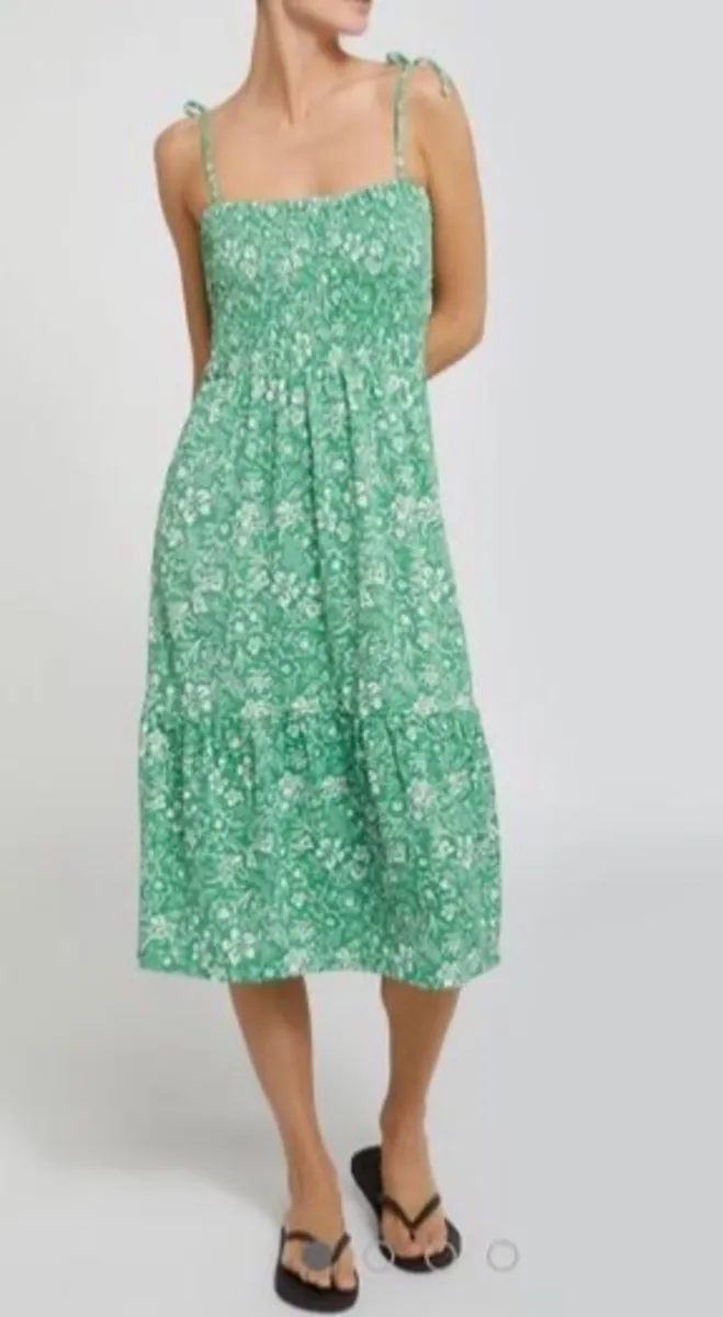 NEW blue and white ditsy floral smocked sundress - Image 3