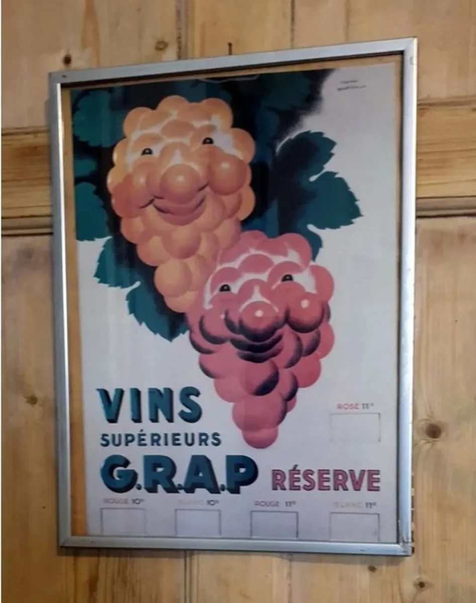 Vintage French Wine Poster - Image 3
