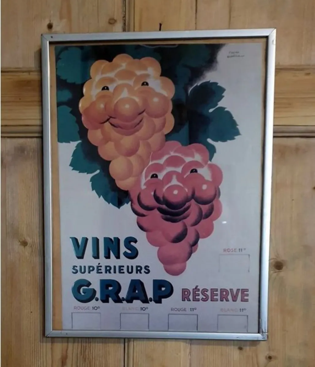 Vintage French Wine Poster - Image 4