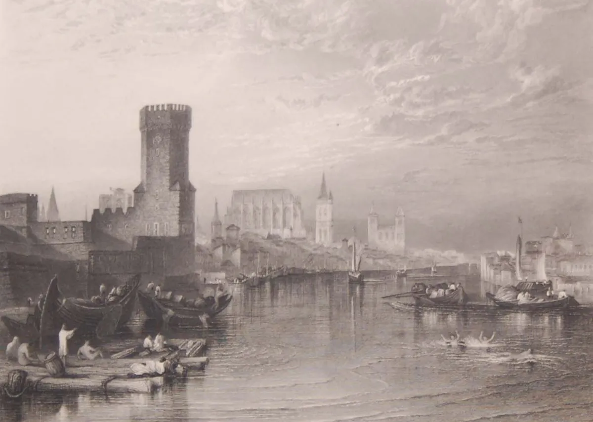 Cologne From The River JMW Turner Print 1878 - Image 1