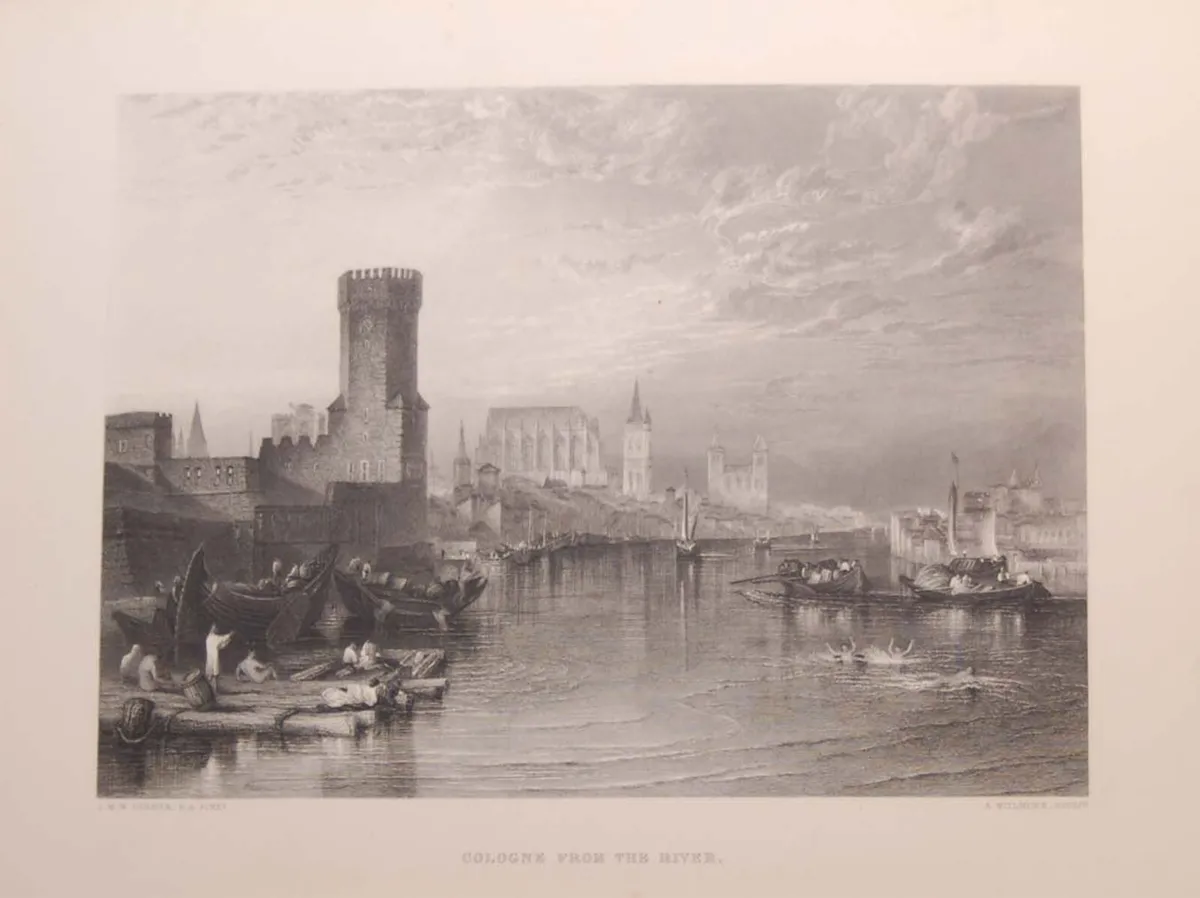 Cologne From The River JMW Turner Print 1878 - Image 3