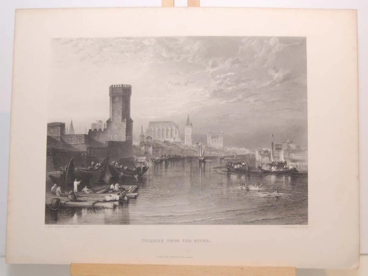 Cologne From The River JMW Turner Print 1878 - Image 2