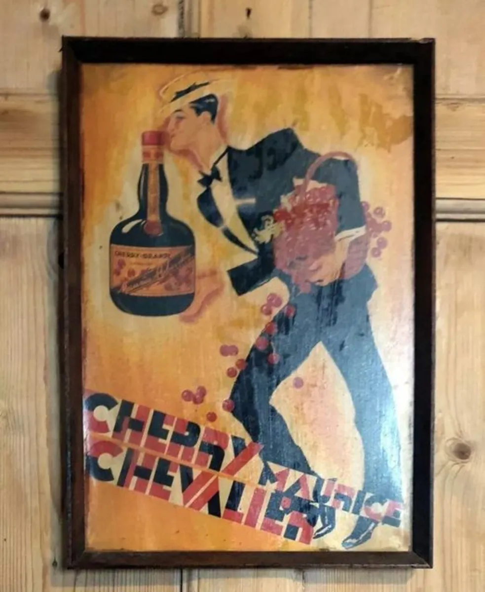 Framed Vintage Art Deco "Cherry Maurice Chevalier" - Image 4