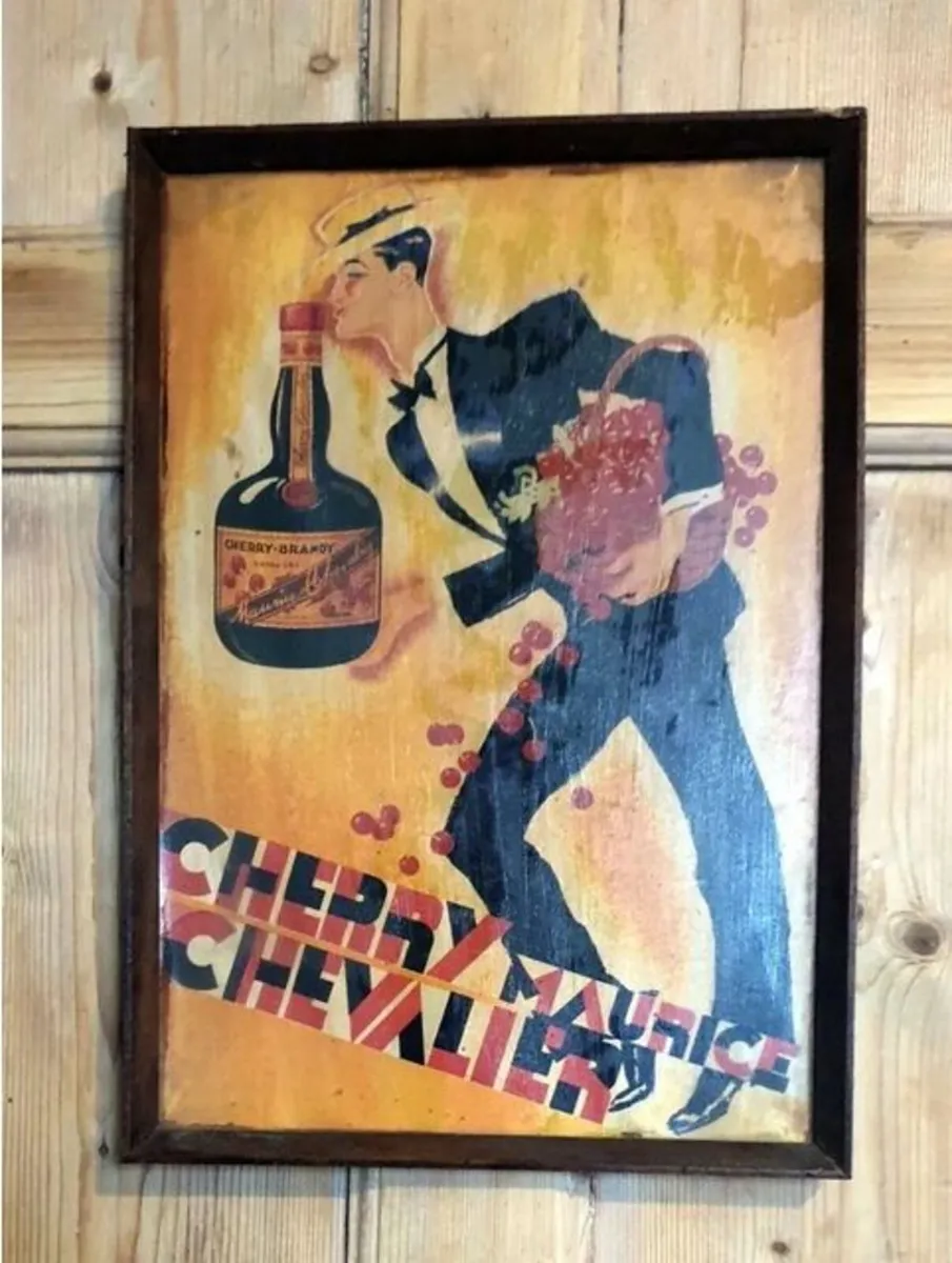 Framed Vintage Art Deco "Cherry Maurice Chevalier" - Image 2