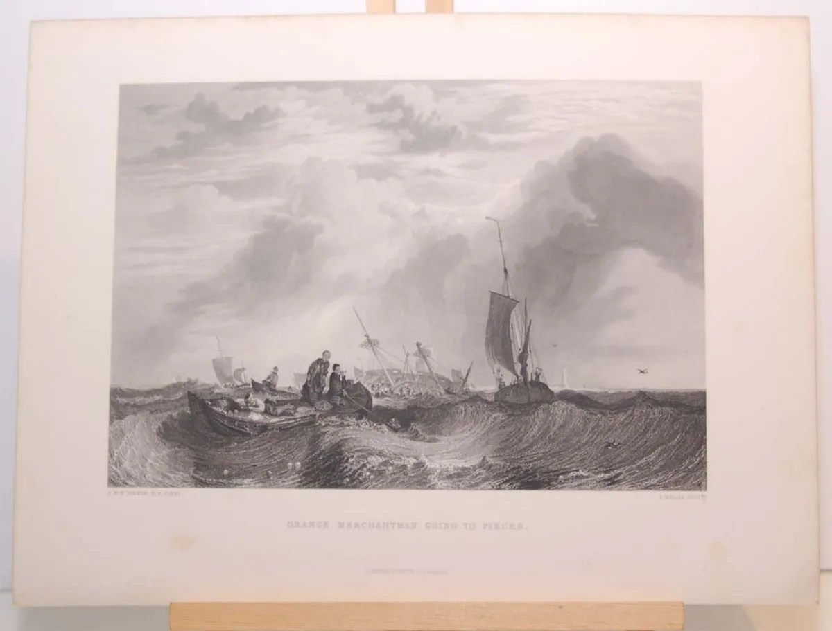 Orange Merchantman JMW Turner Print 1878 - Image 2