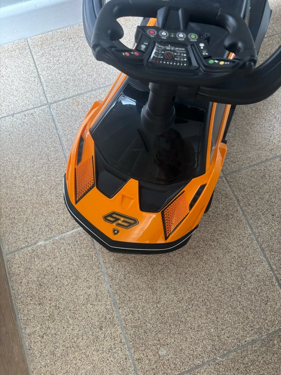 Lamborghini 2 in 1 Push Buggy and Ride On Car - Image 2