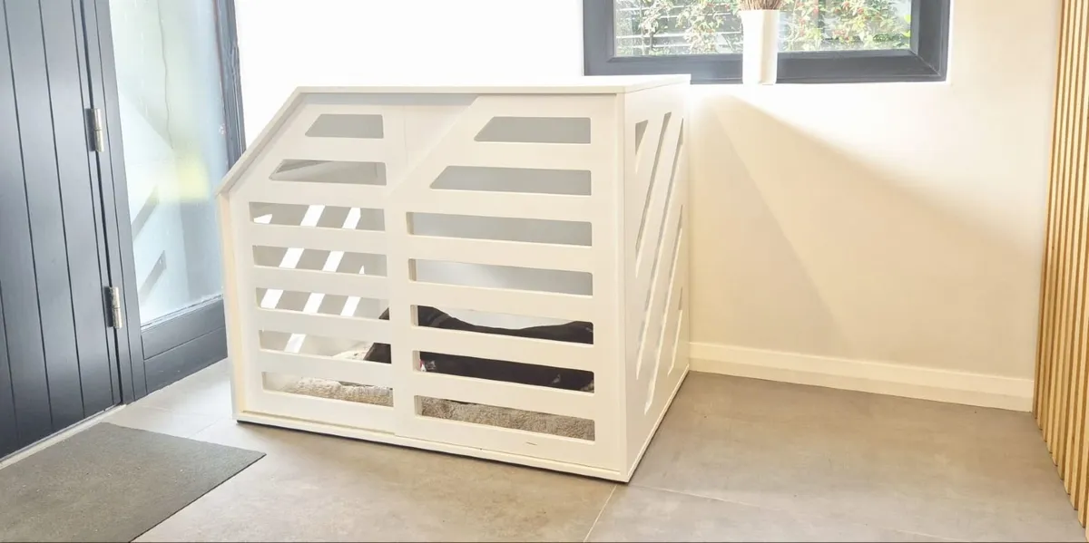 Elegant bespoke handcrafted XL dog crate. - Image 2