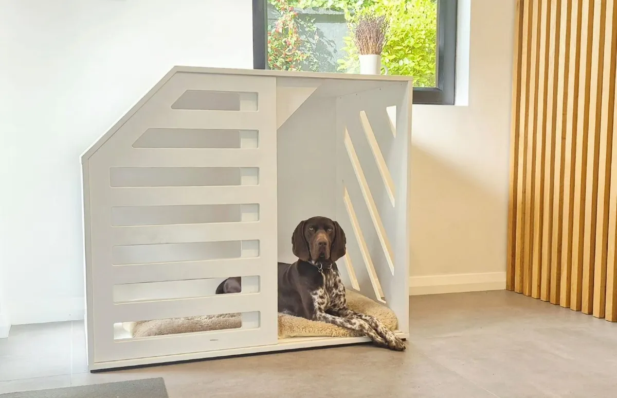 Elegant bespoke handcrafted XL dog crate. - Image 3