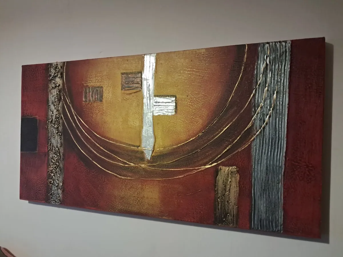 Large Rectangular Canvas Painting - Image 1