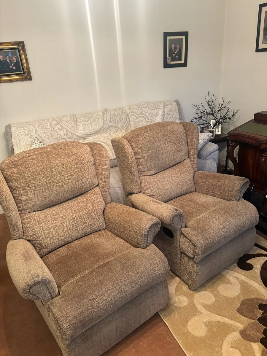 brown one seater couch - Image 1