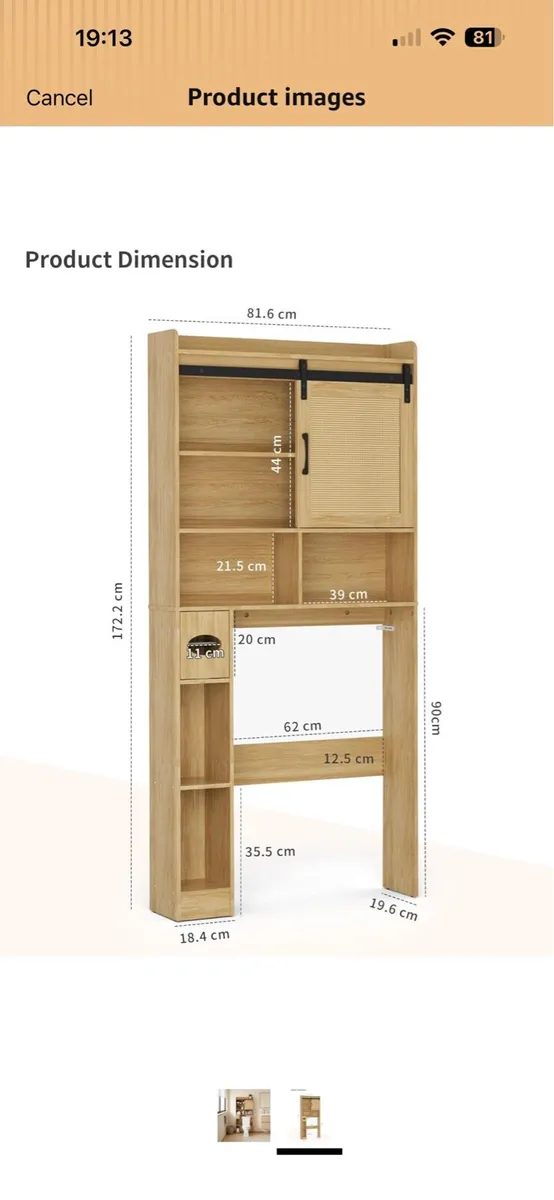 Over-the-Toilet Bathroom Storage Cabinet - Image 2