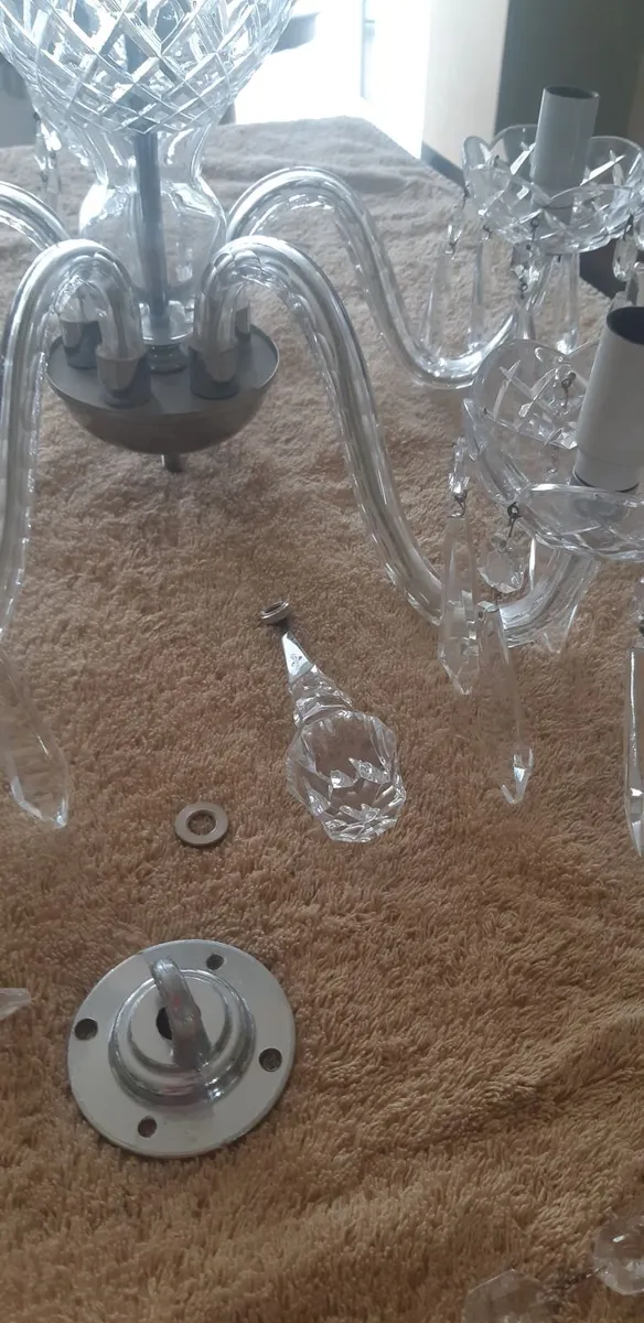 Vintage 5 arm Waterford crystal chandelier - Image 4