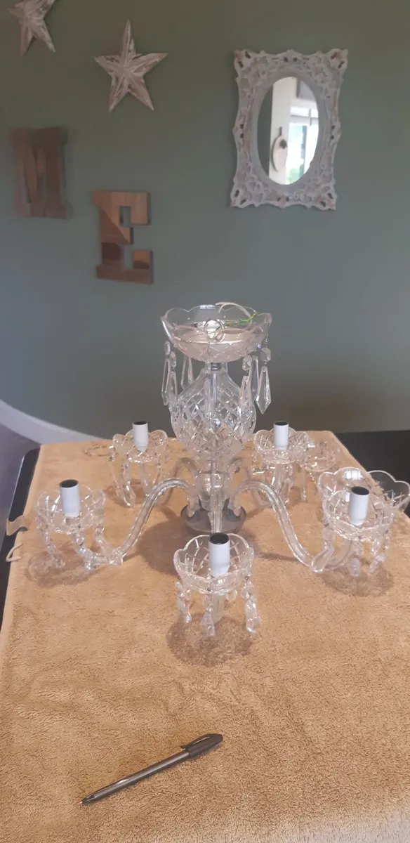 Vintage 5 arm Waterford crystal chandelier - Image 1