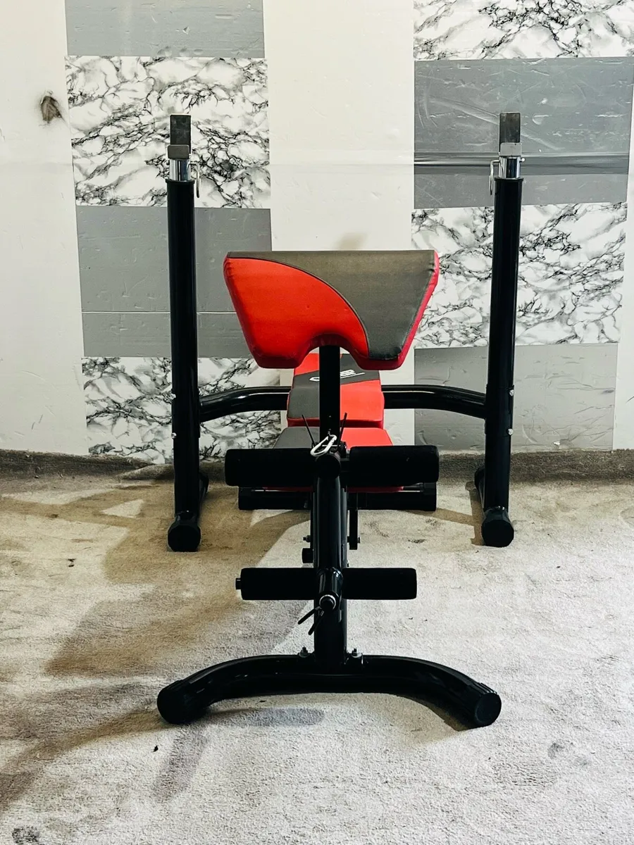 LARGE OLYMPIC ADJUSTABLE BENCH WITH RACK - Image 3
