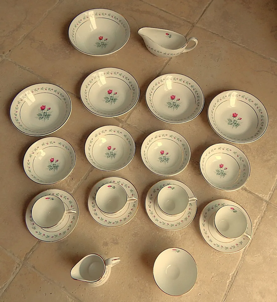 Set of Vintage Arklow Pottery Avoca Green Crockery - Image 2