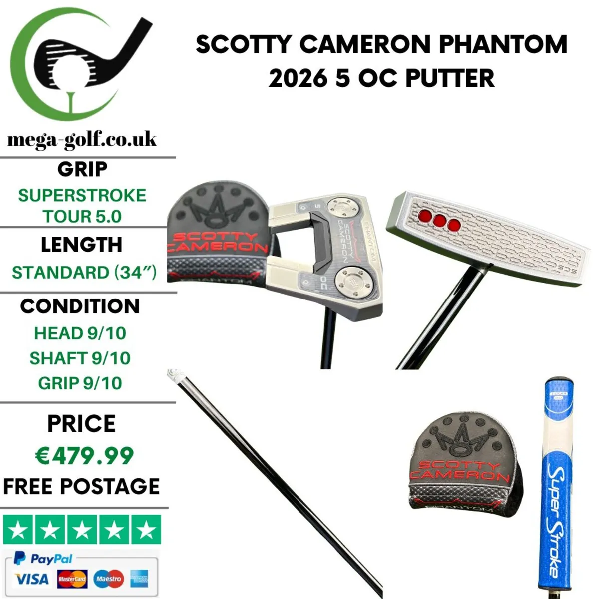 Scotty Cameron Phantom 2026 5 OC Putter / 34" - Image 1