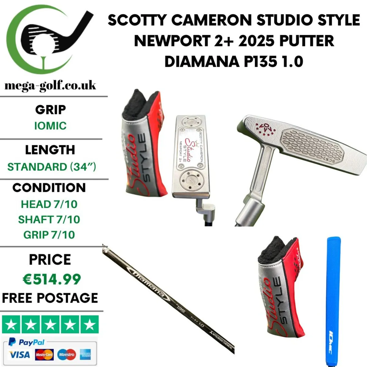 Scotty Cameron Studio Style Newport 2+ 2025 Putter - Image 1