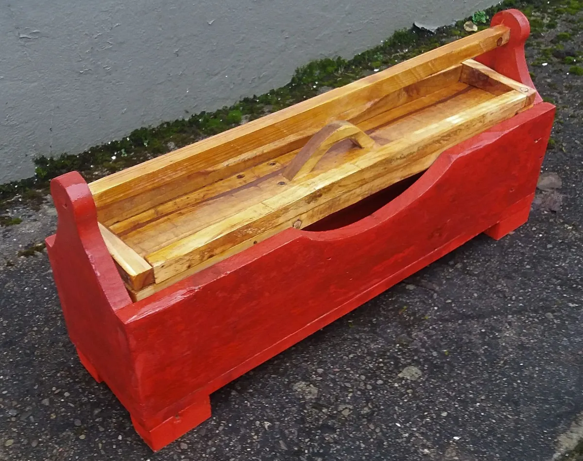 NEW Rustic multi-use carrier/toolbox/crafters box - Image 4