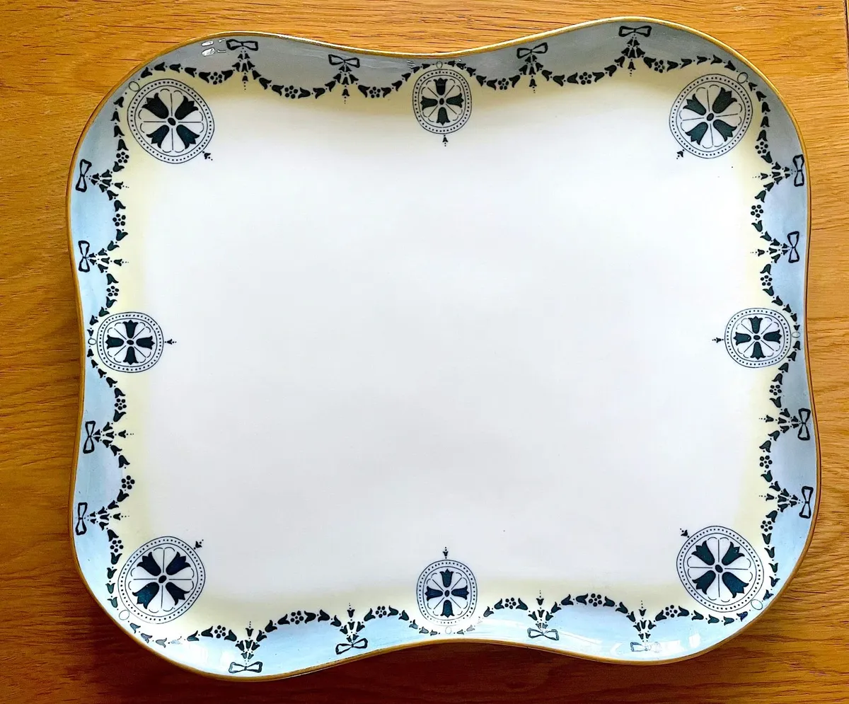 Antique Porcelain Large Rectangular Platter - Image 1