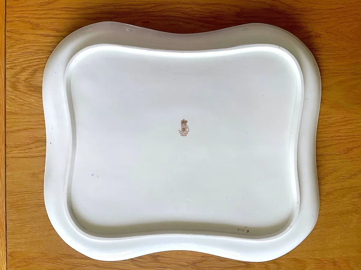 Antique Porcelain Large Rectangular Platter - Image 4