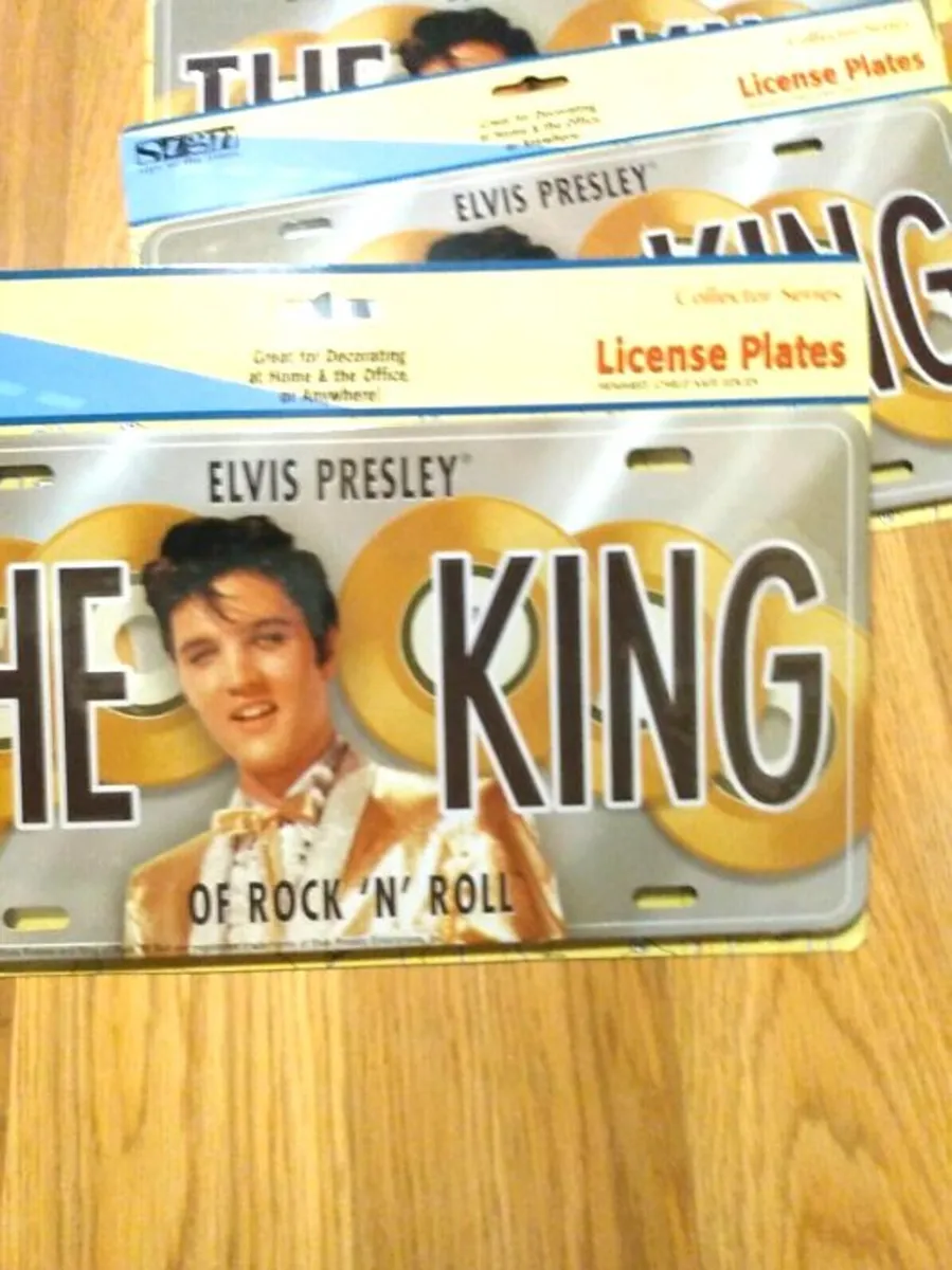 Elvis, Gold Disc License Plate, Free Post - Image 1