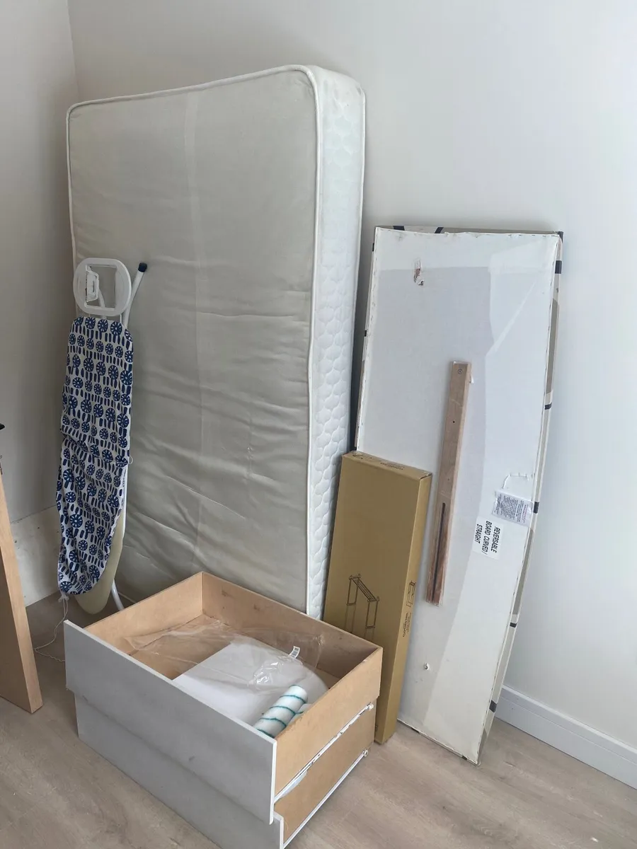 Small double bed frame and mattress - Image 2