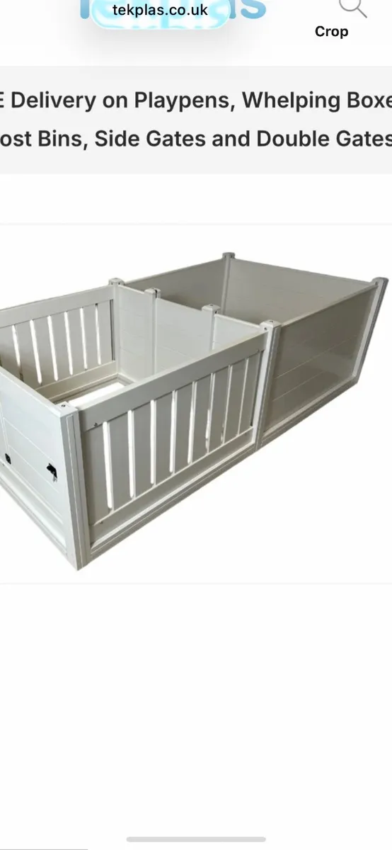 Whelping box with playpen Tekplas