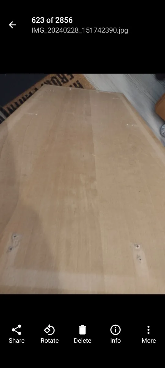 Very heavy solid Oak table top - Image 3